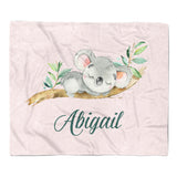 Koala Bear Minky Blanket Personalized Custom