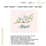 Koala Bear Minky Blanket Personalized Custom