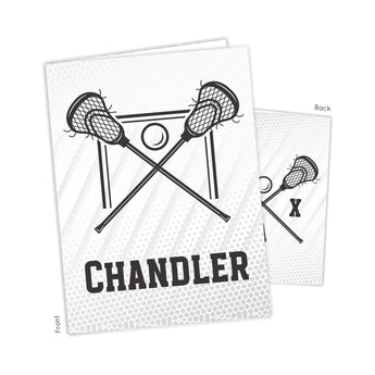 Lacrosse LAX Sports Personalized 2-Pocket Folder
