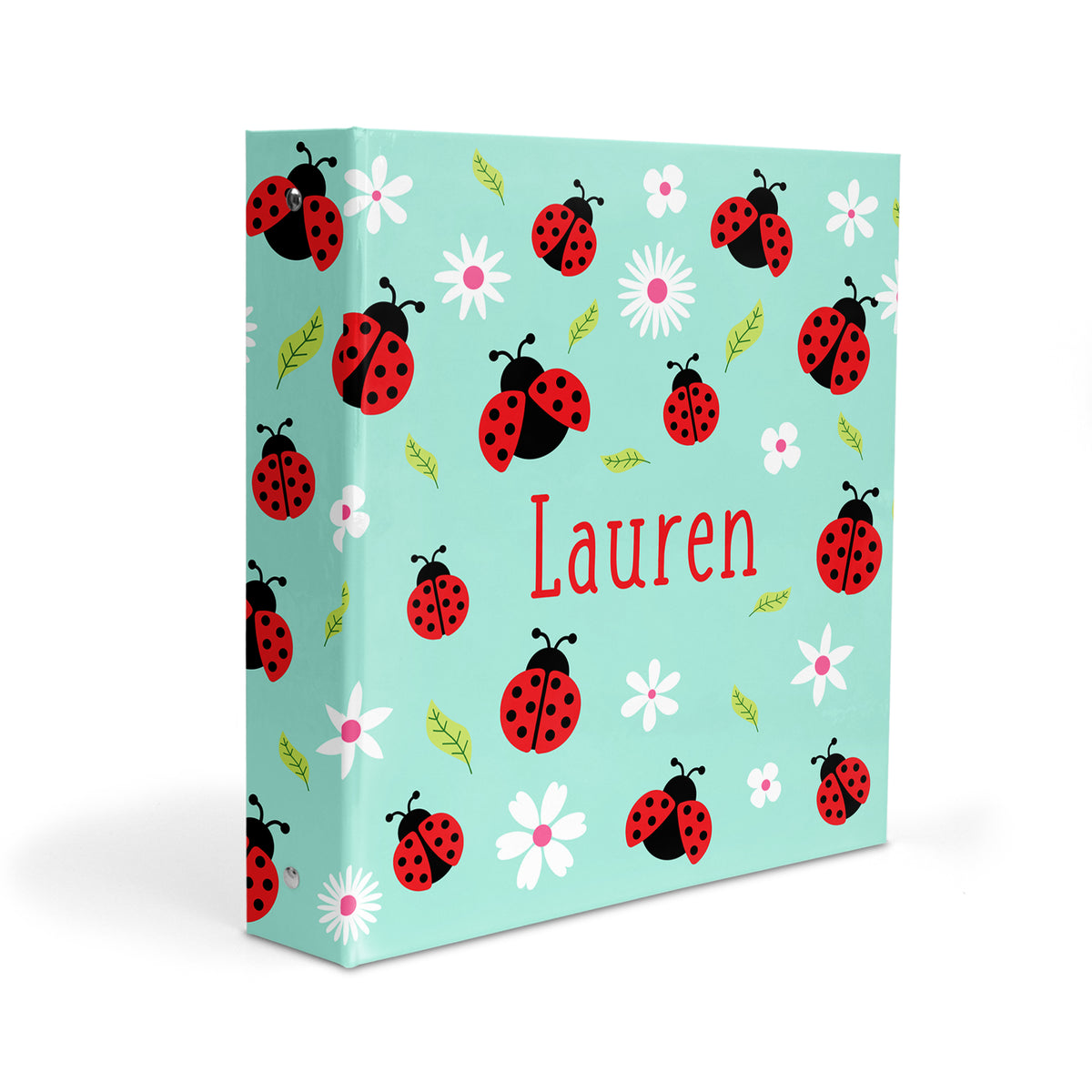 Ladybug Personalized Custom 2" 3 Ring Binder • School Office Supplies