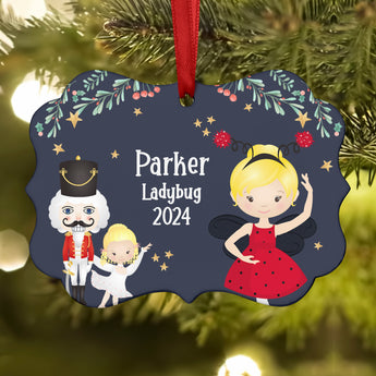 Ladybug Lady Bug • Nutcracker Christmas Ornament Personalized Custom Holiday Decor Gift Boy Girl Ballerina Ballet