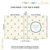 Lemon Personalized 2" 3 Ring Recipe Book Binder