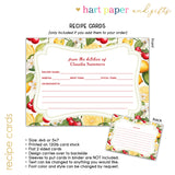Lemon Cherry Personalized 2" 3 Ring Recipe Book Binder