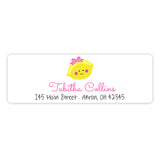 Girl Lemon Return Address Labels • Self Adhesive Stickers