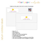 Girl Lemon Return Address Labels • Self Adhesive Stickers
