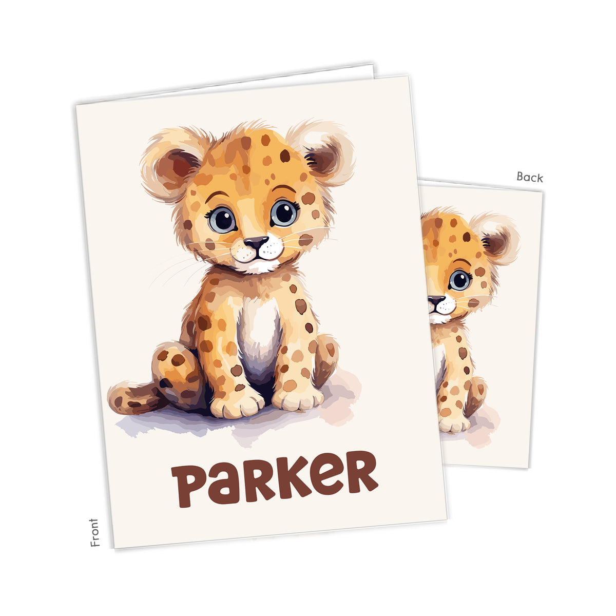 Leopard Personalized Custom 2-Pocket Folder • School Office Supplies