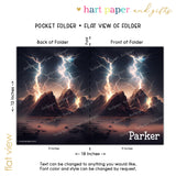 Lightening Bolt Personalized 2-Pocket Folder