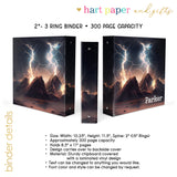 Lightening Weather Personalized 2" 3 Ring Binder