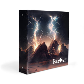 Lightening Weather Personalized 2" 3 Ring Binder