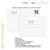 Rainbow Llama Return Address Labels • Self Adhesive Stickers