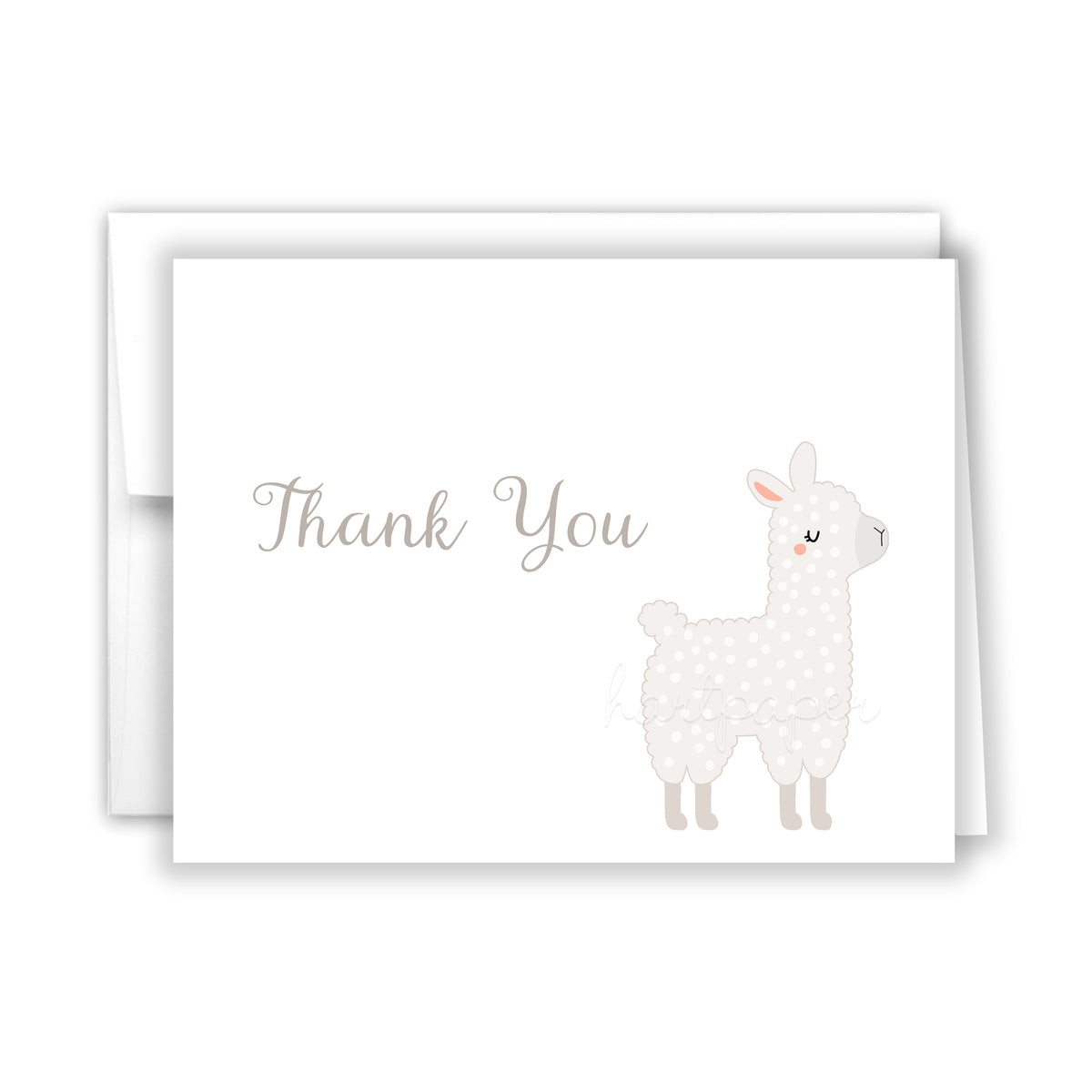 Llama Thank You Cards Note Card Personalized Custom Stationery • Flat or Folded