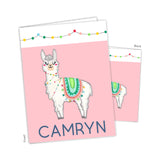 Llama Alpaca Personalized 2-Pocket Folder