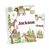 Lumberjack Animals Personalized Notebook or Sketchbook