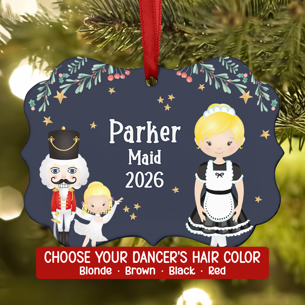 Chef Cook Baker • Nutcracker Christmas Ornament Personalized Custom Holiday Decor Gift Boy Girl Ballerina Ballet
