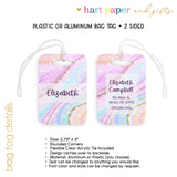 Rainbow Marble Luggage Bag Tag