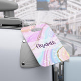 Rainbow Marble Luggage Bag Tag