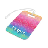 Rainbow Mermaid Scales Luggage Bag Tag