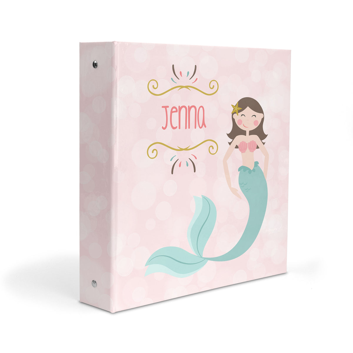 Mermaid Rainbow Personalized Custom 2" 3 Ring Binder • School Office Supplies