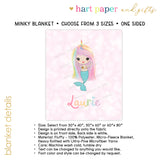 Mermaid Rainbow Minky Blanket Personalized Custom