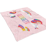 Mermaid Unicorn Rainbow Minky Blanket Personalized Custom