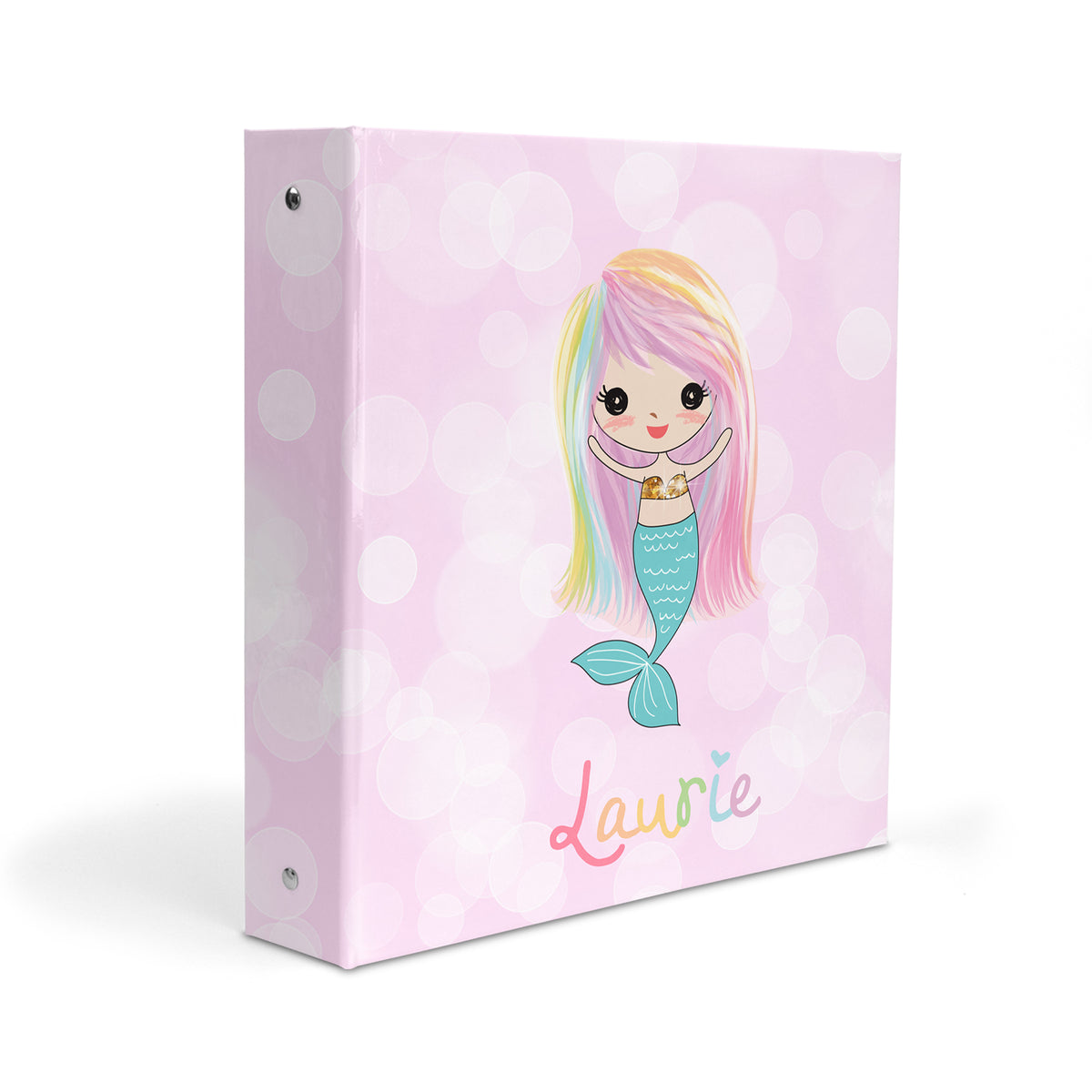 Mermaid Rainbow Personalized Custom 2" 3 Ring Binder • School Office Supplies
