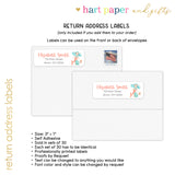 Mermaid Thank You Note Card Stationery • Fill in Blank, Lined or Blank Cards