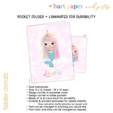 Rainbow Mermaid Personalized 2-Pocket Folder