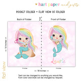 Rainbow Mermaid Personalized 2-Pocket Folder