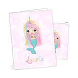 Rainbow Mermaid Personalized 2-Pocket Folder