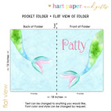 Mermaid Tail Personalized 2-Pocket Folder