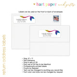Rainbow Mermaid Tail Return Address Labels • Self Adhesive Stickers