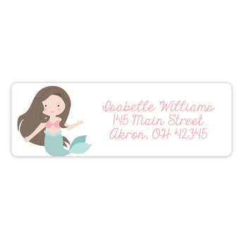 Mermaid c Return Address Labels • Self Adhesive Stickers