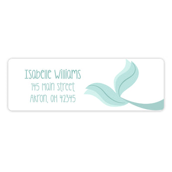 Mermaid Tail Return Address Labels • Self Adhesive Stickers