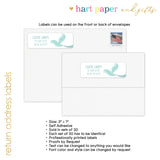 Mermaid Tail Return Address Labels • Self Adhesive Stickers