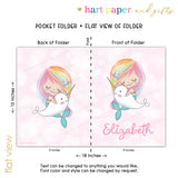 Rainbow Mermaid Narwhal Personalized 2-Pocket Folder