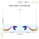 Rainbow Mermaid Tail Personalized 2-Pocket Folder
