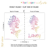 Rainbow Mermaid Personalized 2-Pocket Folder