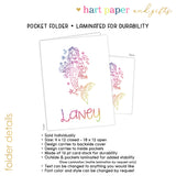 Rainbow Mermaid Personalized 2-Pocket Folder