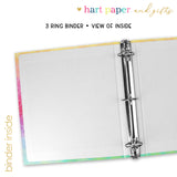 Mermaid Rainbow Scales Personalized 2" 3 Ring Binder
