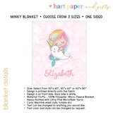 Rainbow Mermaid Narwhal Minky Blanket Personalized Custom