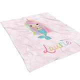 Mermaid Rainbow Minky Blanket Personalized Custom
