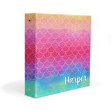 Mermaid Rainbow Scales Personalized 2" 3 Ring Binder