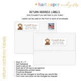 Monkey Thank You Note Card Stationery • Fill in Blank, Lined or Blank Cards