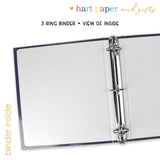 Blue Polka Dots Personalized 2" 3 Ring Binder