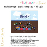 Monster Truck Construction Minky Blanket Personalized Custom