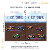 Monster Truck Personalized 2-Pocket Folder