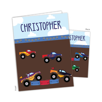 Monster Truck Personalized 2-Pocket Folder