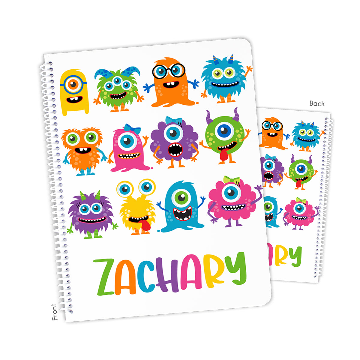 Monster Personalized Custom Notebook or Sketchbook • School Office Supplies