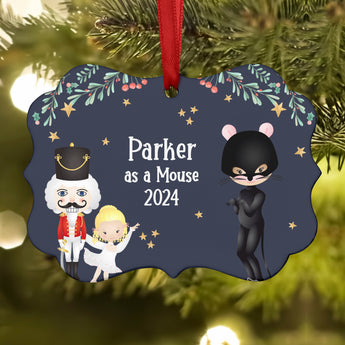 Mouse Black Rat King Queen Baby Lead • Nutcracker Christmas Ornament Personalized Custom Holiday Decor Gift Boy Girl Ballerina Ballet