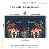 Mushroom Personalized 2" 3 Ring Binder